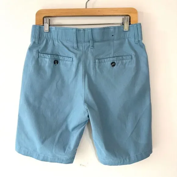 Nat Nast Shorts Men's 30 Chino Slate Green Regular Fit Flat Front Medium Wash - Picture 2 of 7